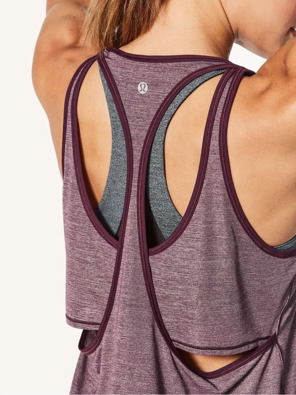 Lululemon Run The Day Tank Top Heathered Adobe Red Size 4 Small